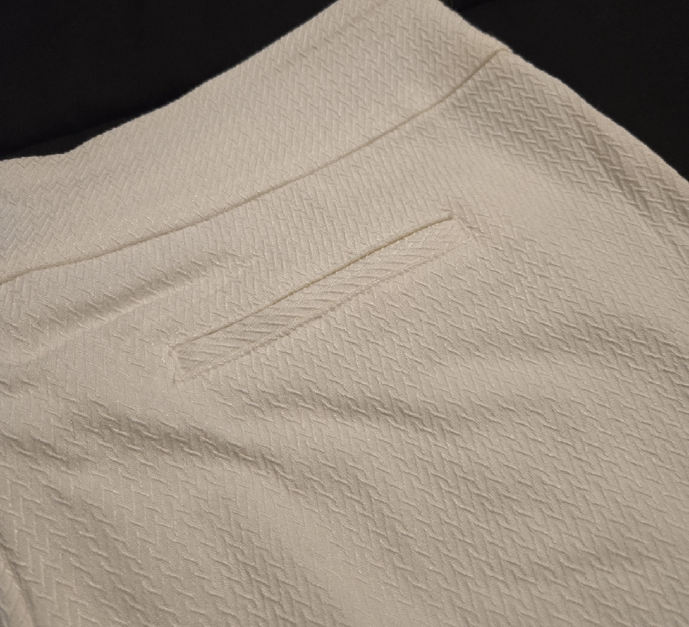 White Textured Pants - Picture 5 of 5